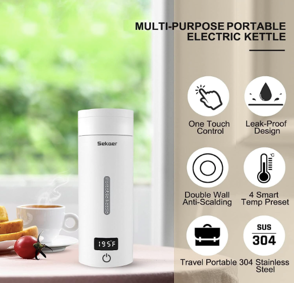 Portable Travel Electric Kettle – Boil Water Anytime, Anywhere!