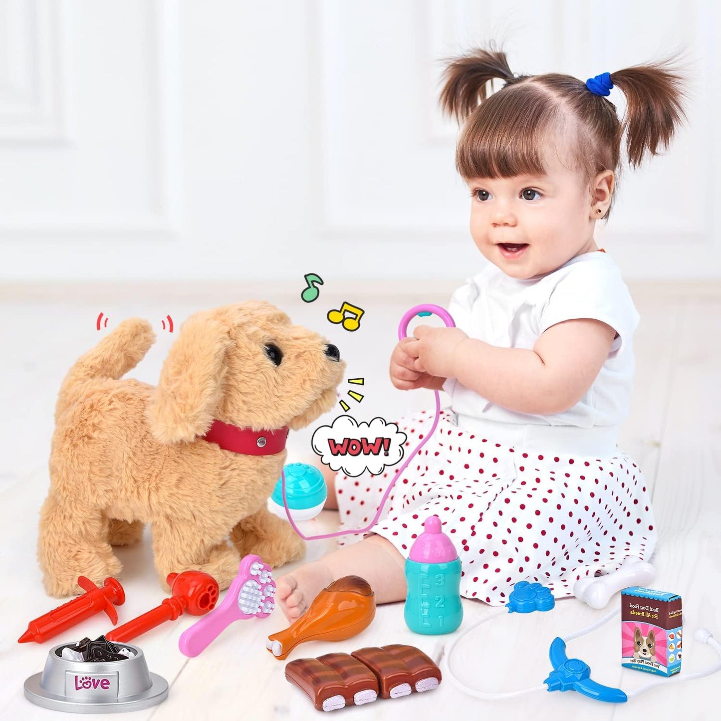 Interactive Plush Puppy Toy
