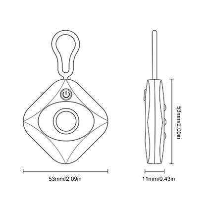 Dimesnsion of Hidden Camera Detector With Keychain
