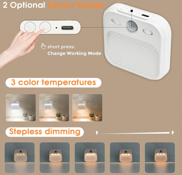 Wireless Motion Sensor LED Light – Lights Up Only When You Need It!