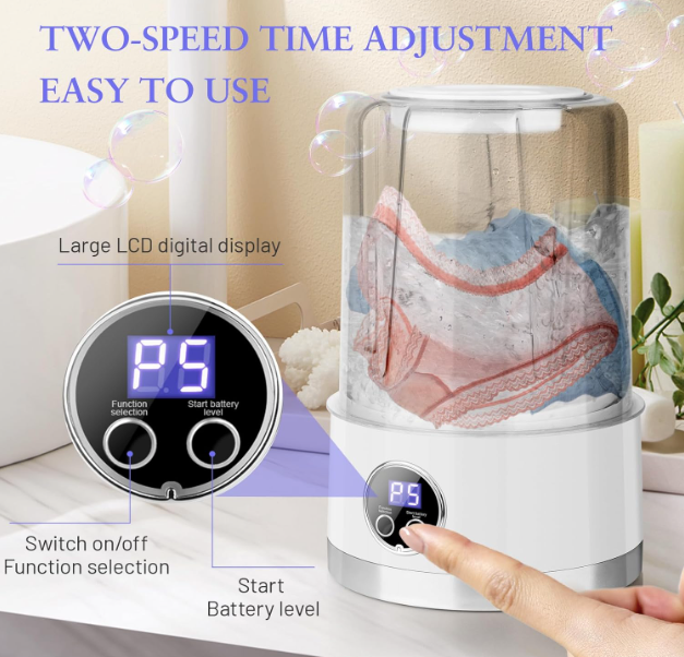 Mini Washing Machine – Compact, Powerful & Travel-Friendly!