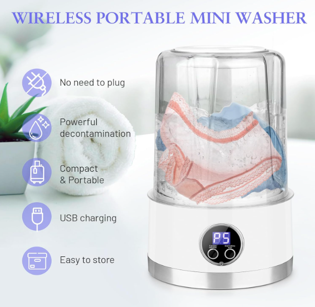 Mini Washing Machine – Compact, Powerful & Travel-Friendly!